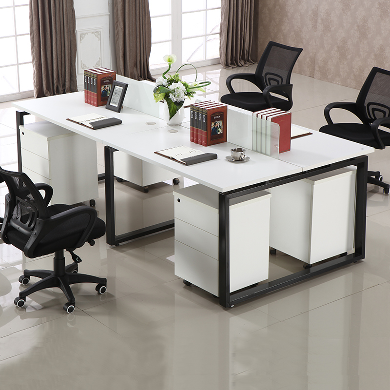 Office furniture Staff Desk 4 People with brief office Modern staff 6-station Screen desk chair combination