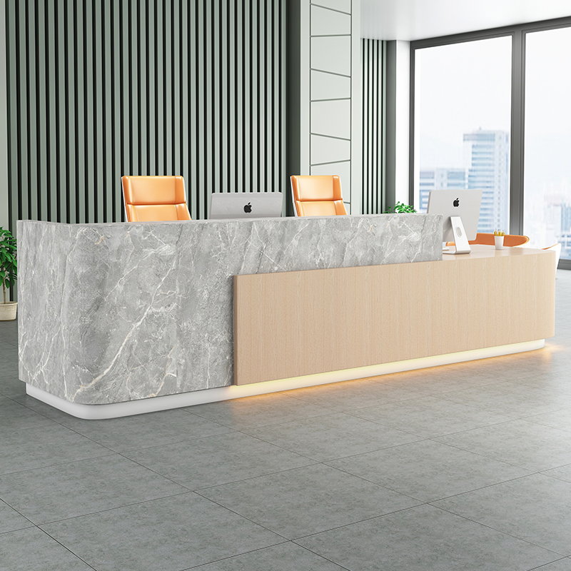 Piano Baking Lacquer Company Front Office Creative Desk Reception of the National Taiwan University of Science and Stone Texture Beauty Institute Cashier Counter