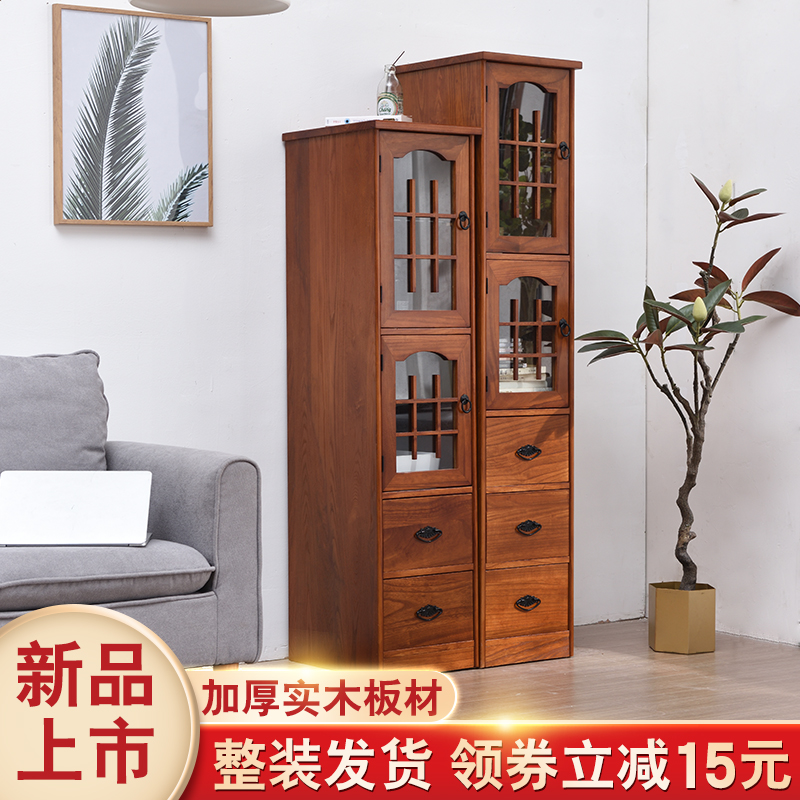 20 20 25 30cm solid wood clip-sewn containing cabinet drawer narrow slit shelve kitchen living-room bedside corner cabinet