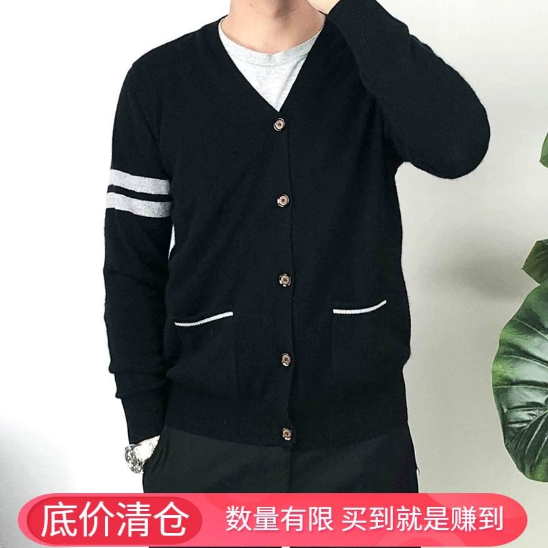 Áo len nam mùa thu / đông 2019 Áo len cashmere cho nam Áo len Hàn Quốc áo len dày, áo len dày - Cardigan