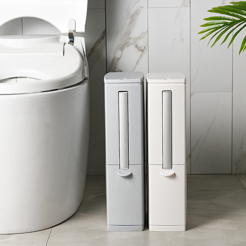 Toilet trash bin household with cover pressed kitchen living room bedroom toilet basket Nordic classified large pull tumble