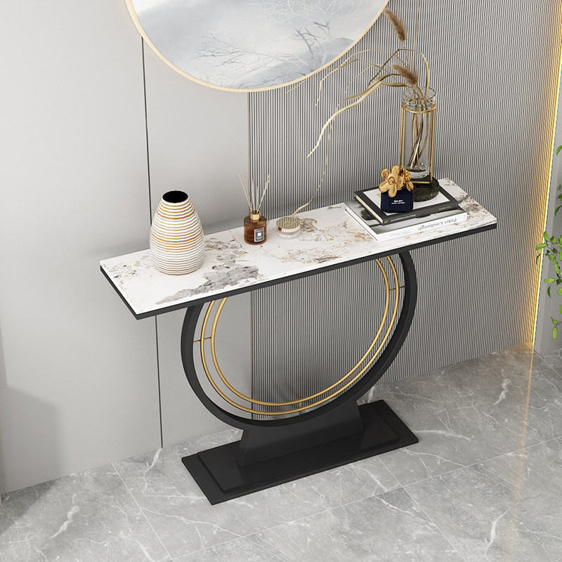 New Chinese style porch table modern minimalist slate Pandora marble ultra-narrow entrance entrance hall decoration cabinet