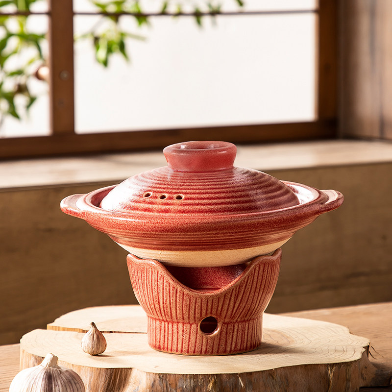 Wantuyaki Japanese-style clay pottery claypot rice casserole yellow stewed chicken ceramic shallow mouth casserole home hotel dining room commercial