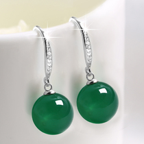 Natural Agate earrings S925 sterling silver hypoallergenic red black yellow white green pearl earrings new trendy air quality earrings