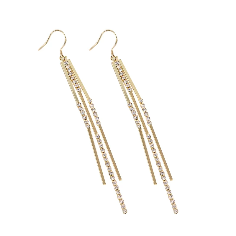 Earrings with tassels, high-end