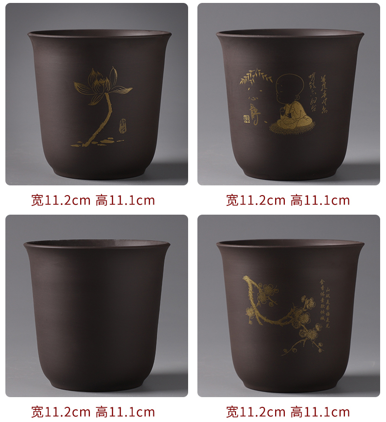 Flowerpot purple ceramic special offer a clearance of creative move contracted basin of Chinese style meat meat meat more than other household orchid