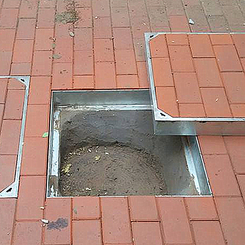 Stainless steel manhole cover square invisible sewer manhole cover manhole cover courtyard sewage drainage gutter cover