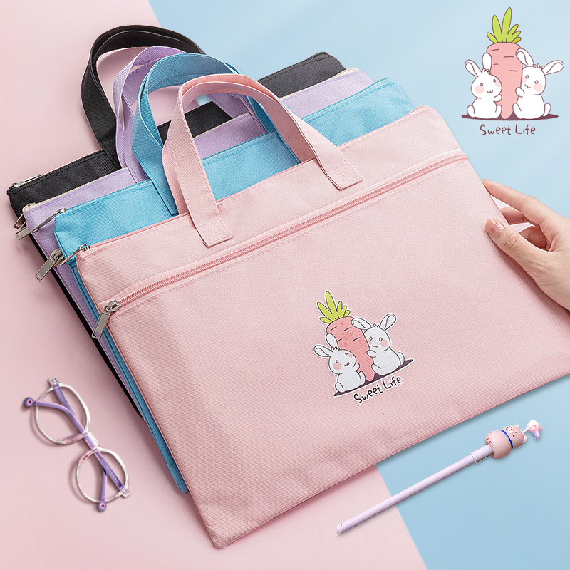 Maternity Check-Up Storage Bag, Multi-Functional Tote Bag for Pregnant Women, Cute Document Bag, Large Capacity File Bag, Zipper Tote Bag, Canvas Pathology Storage Bag, Document Organizer Bag