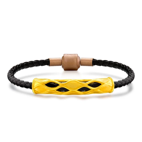 Золотой браслет, изогнутая трубка, ручка, комплект, золотое ожерелье, 3D