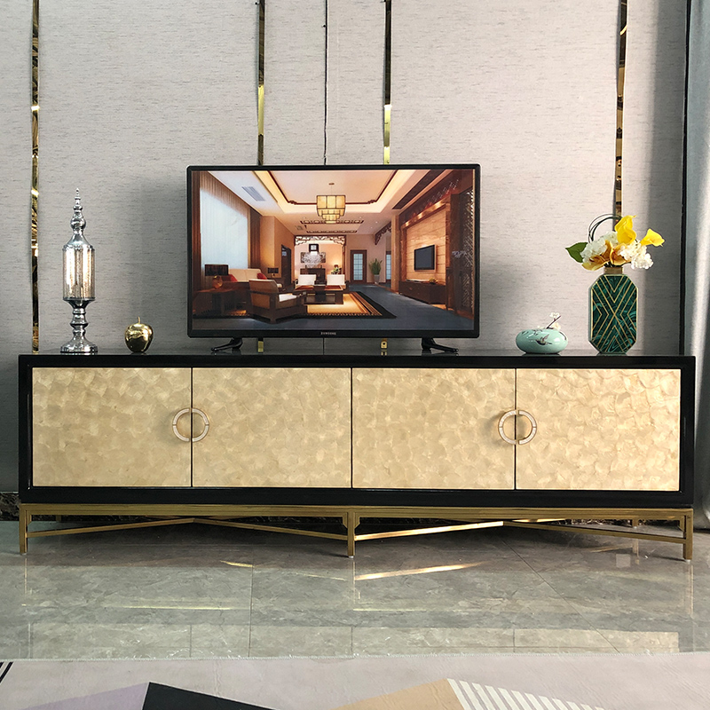 Light luxury TV cabinet modern minimalist living room creative storage multi-functional TV cabinet coffee table combination furniture