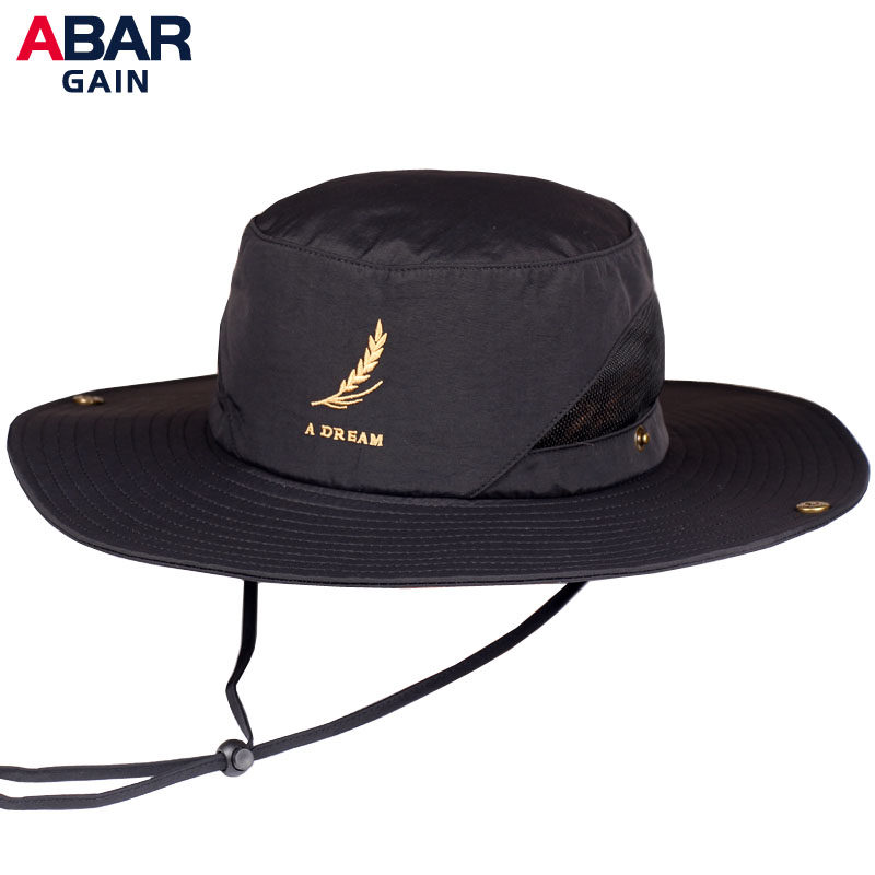 Sun hat men's summer outdoor anti-UV breathable quick-drying sun hat travel leisure wheat ear tide brand hat