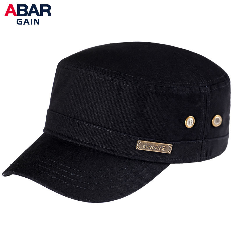 All sealed flat cap men four seasons pure cotton warm shade hat fashion short hat eaves middle-aged young duck tongue hat
