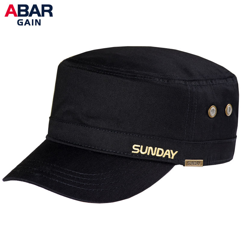 Men Flat Top Hat Autumn Winter Casual Outdoor Short Peak Cotton Hat Youth Han Edition Tide Fashion 100 Hitch Duck Tongue Cap