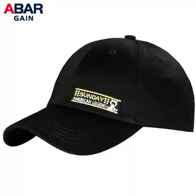 Baseball cap men's big head Wai American Tide brand female cap cotton black summer sunshade casual hat