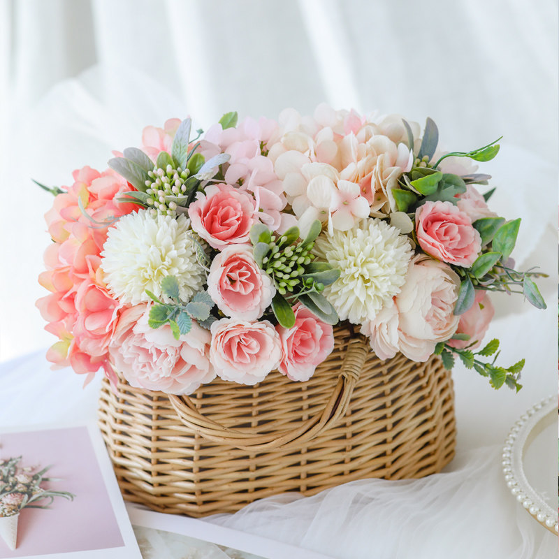 Nordic Hands Touted Bouquet Dry Flowers Swing Pieces Fake Flowers Plastic Flowers Living-room Dining Room Table Mixed Flower Arrangement Decorations