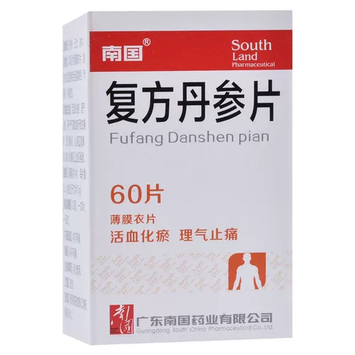 南国 Составные таблетки Danshen 0,31 г * 60 таблеток в упаковке, улучшают кровообращение, устраняют застой крови, регулируют ци и облегчают боль, используются при обструкции грудной клетки, вызванной застоем ци и застоем крови.
