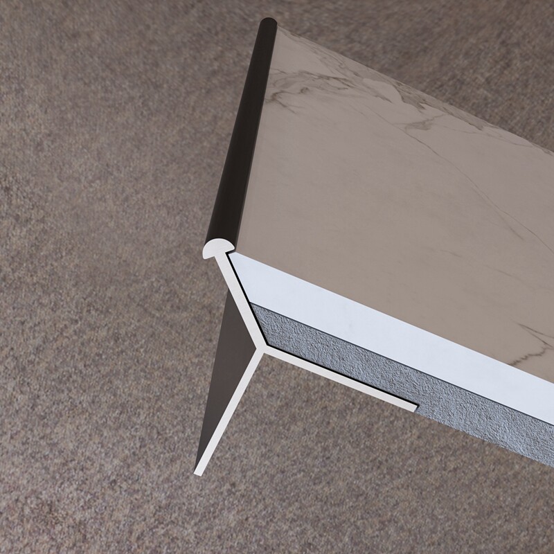 Dianjue Pavilion Yangjiao tile edge strip aluminum alloy closing bag side wall guard corner guard wall corner pressed bar right angle sealing edge strip