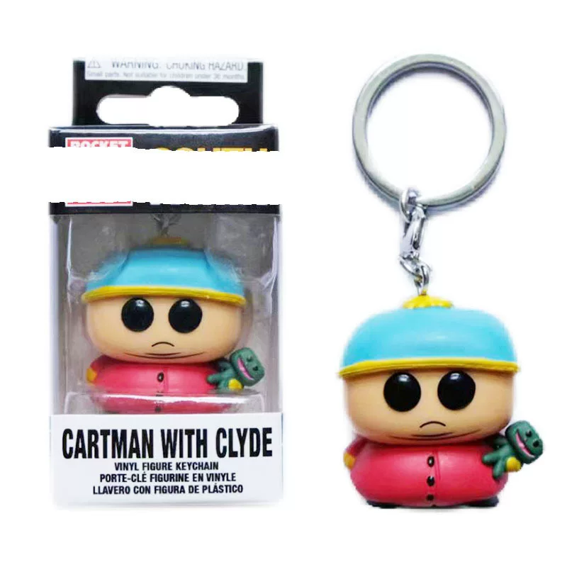 Брелок мультперсонаж (South Park) Kenny/Stan/Cartman/Kyle, подвеска из ПВХ 9,15×6×2,5 см