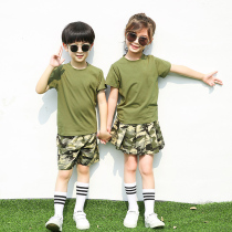  Childrens camouflage suit Summer camp Special forces military training uniform Camouflage uniform Primary school military training uniform Kindergarten performance uniform