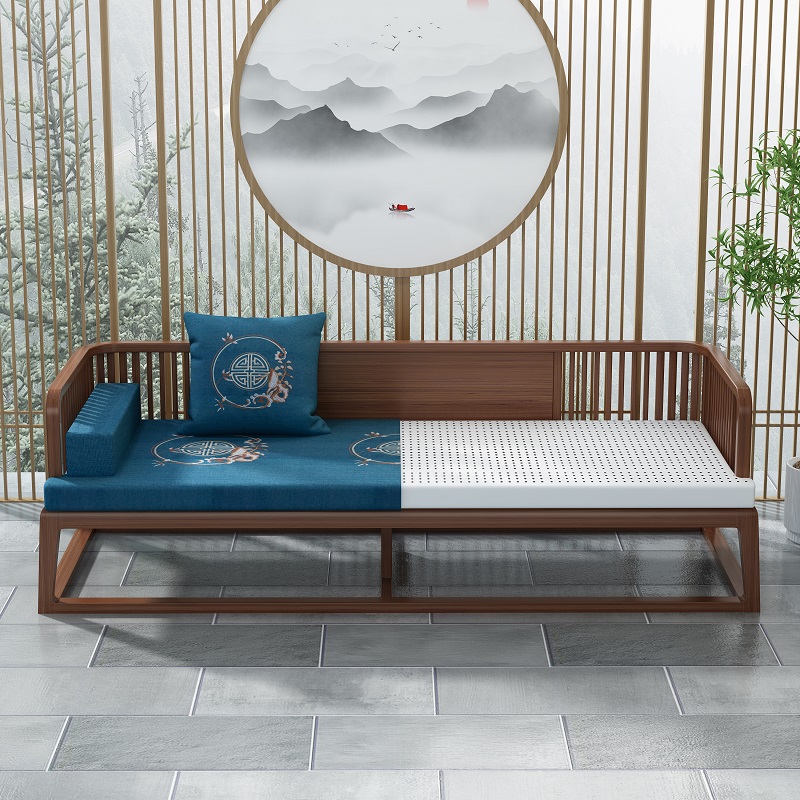 Set Made Latex Sofa Mat Chinese Red Wood Solid Wood Made of Coconut Palm Sponge Cushion Subbackrest Custom Size