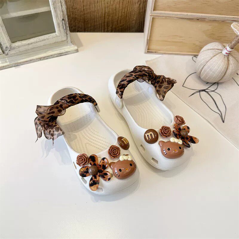 Official Brand Girls' Clogs Kt Cat 2026 Summer Children's Ballet Shoes Girls' Sandals Soft-Soled Beach Shoes — 4