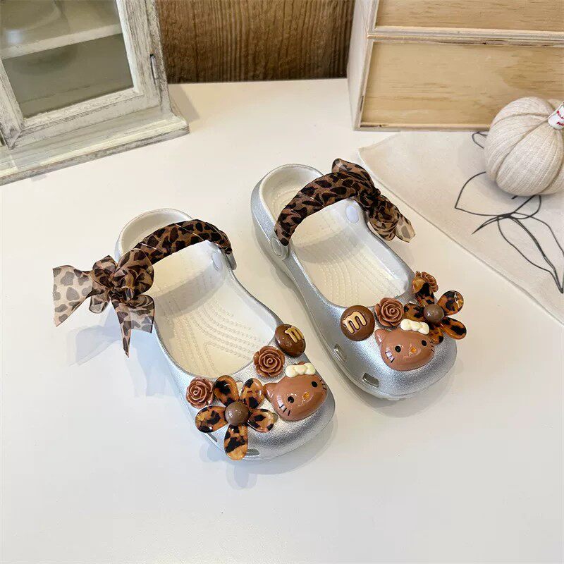 Official Brand Girls' Clogs Kt Cat 2026 Summer Children's Ballet Shoes Girls' Sandals Soft-Soled Beach Shoes — 3