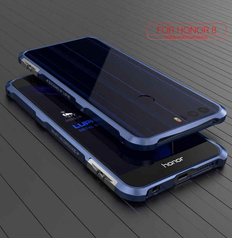 Luphie Halberd Rotary Snap Slim Light Aluminum Bumper Metal Shell Case for Huawei Honor 8