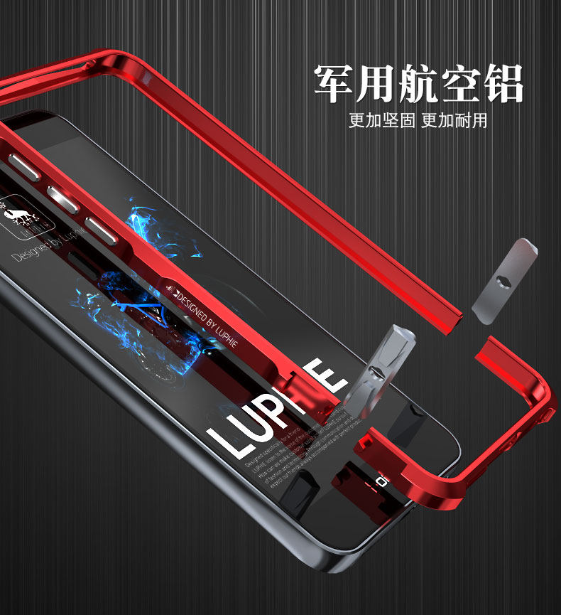 Luphie Halberd Rotary Snap Slim Light Aluminum Bumper Metal Shell Case for Huawei Honor 8