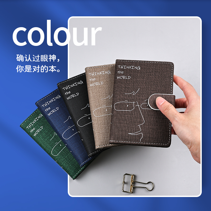 Dindi A7 notebook thickening notepybooks simple portable with small number of men art exquisite a5 work notebook Business office diary submeeting record of this custom printed logo