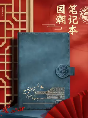 The Forbidden City Chinese retro style cultural creation A5 Notebook gift art exquisite business simple work soft leather loose sheet notebook B5 thick diary male custom printed logo gift box set