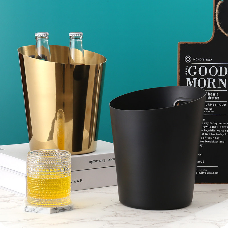 Stainless Steel Champagne Barrel Eurostyle Pitched Ice Bucket Bar Clear Bar Minimale Beer Keg Red Wine Bucket Ice Cubes Ice Cubes