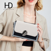  HEANEDUCK2021 new bag female genuine leather small square bag fashion high-end western style all-match messenger bag female