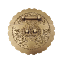 Brass retro old-fashioned buckle box buckle lock pull buckle fixed camphor wood box hardware copper accessories luggage buckle
