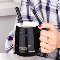 Breakfast cup ceramic Mark cup with cover spoon Creative milk cup lovers coffee cup brief about home office water glass