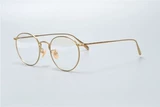 Японский золотой шелковой край вырезал маленькие литературные очки круглый ультра -светлый чистый титановый ретро -каркас мужчина и женщины прилив тонкую форму лица