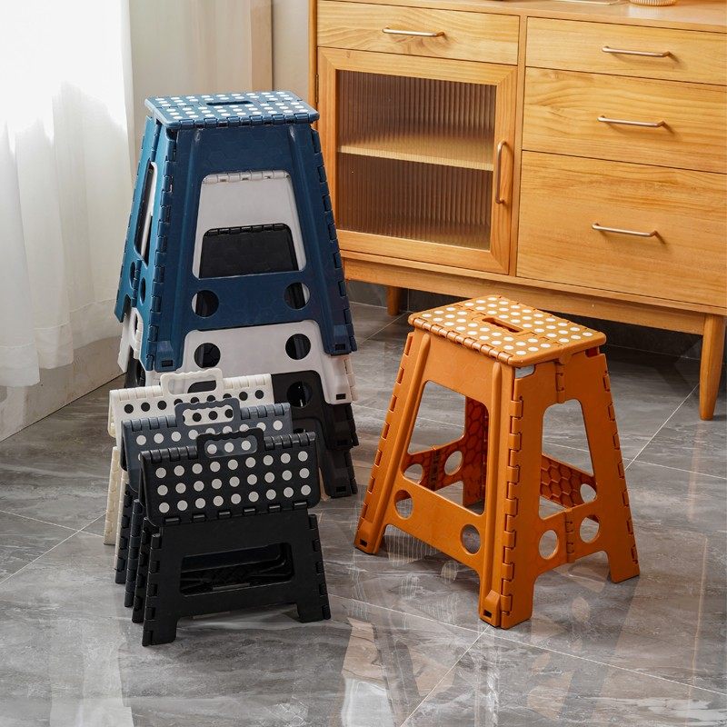 Folding Stool Plastic Thickening Home Chair Brief Child Small Bench Bathroom for Shoes Stool Outdoor Portable Matza-Taobao