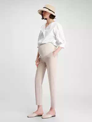 Nordic pregnancy pants summer work wear loose ankle-length pants professional commuter wear pants thin suit pants