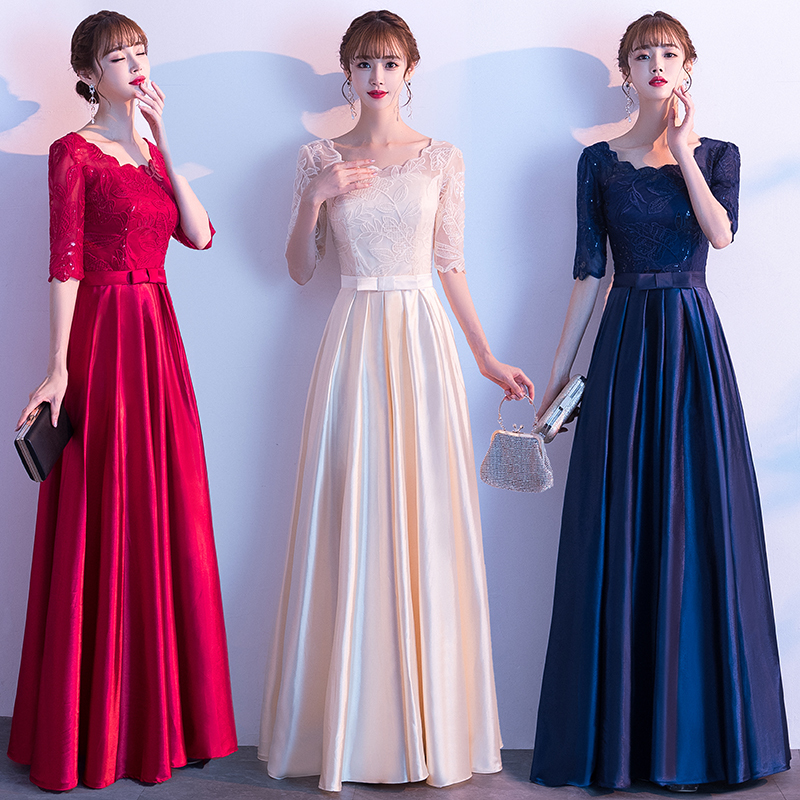Adult Choir Performance Costumes, Women's Long Skirts, Red Song Recitation Costumes, Host Awards, Reception Etiquette Evening Dresses Adult Choir Performance Costumes, Women's Long Skirts, Red Song Recitation Costumes, Host Awards, Reception Etiquette Evening Dresses