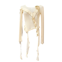 Ancient Qihuang Classical Dance Costume Body Rhythm Gauze Chinese Dance Modern Dance Practice Clothes Body Rhythm Shape Fun Top