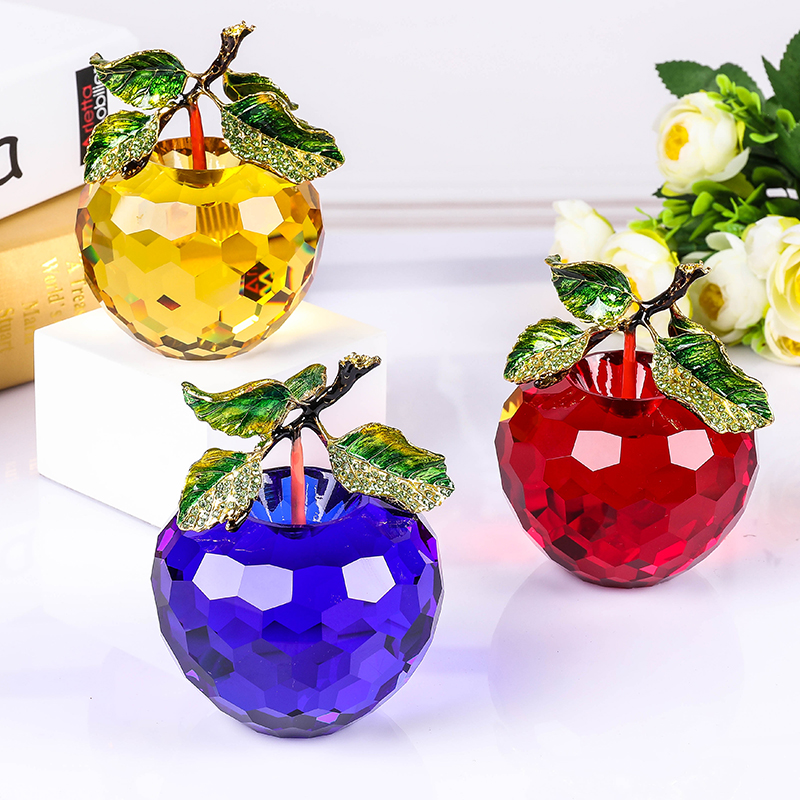 Crystal apple Christmas send girlfriend boy girlfriends boys' Valentine's Day Creative birthday gift light extravaganza