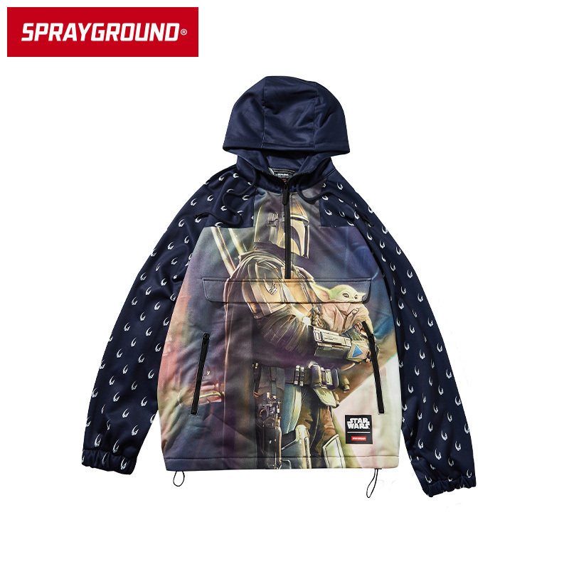Sprayground New Winter Product Star Wars Co-Branded Sweatshirt Hooded Top for Men and Women Trendy Brand W0743320