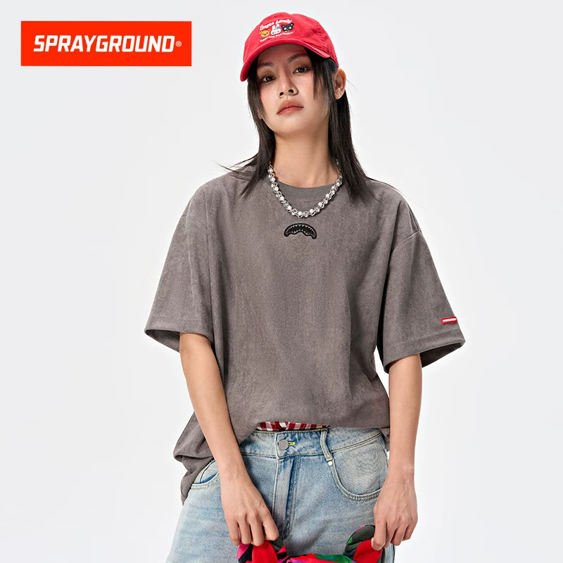 SprayGround Shark, летняя трендовая футболка с коротким рукавом, американский стиль