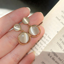 Cats eye earrings 2021 New Tide high-end luxury temperament earring jewelry sterling silver earrings female earrings earrings