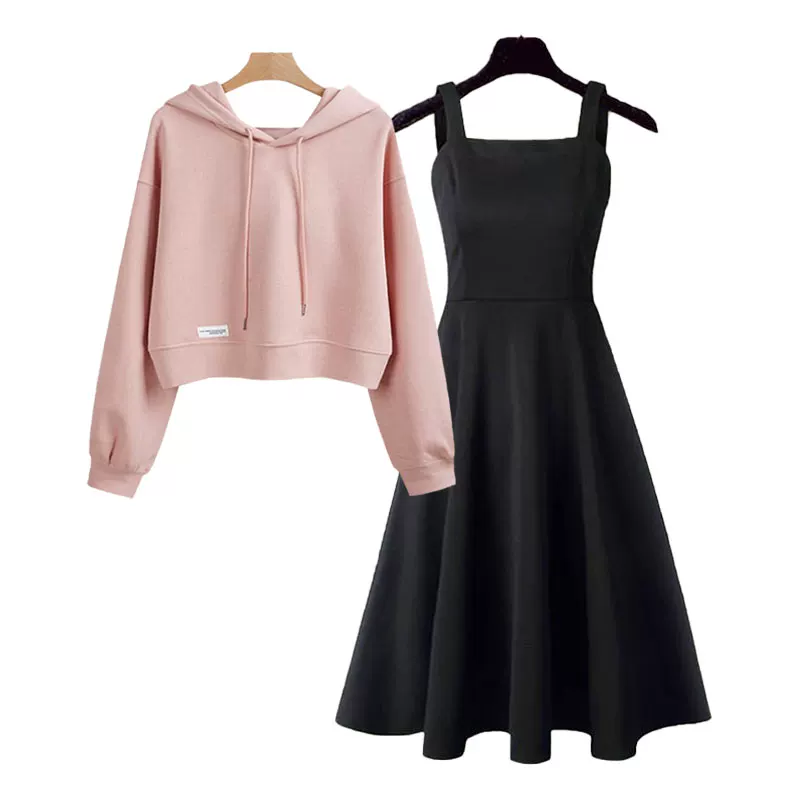 Свежий модный толстовка, юбка, осеннее платье, комплект, западный стиль