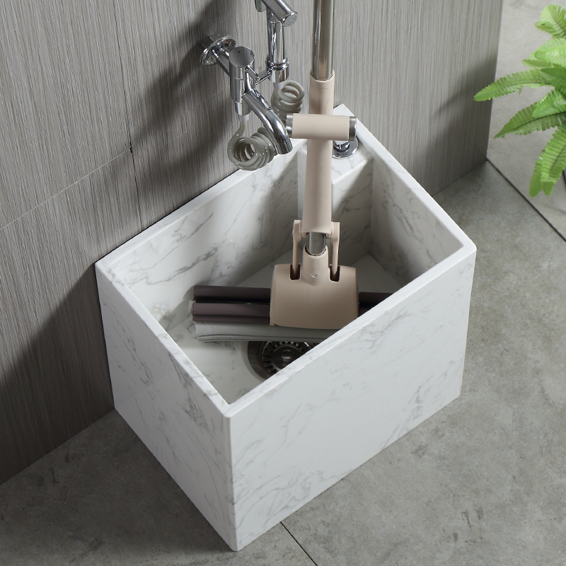 Stone Mop Pool Small mini 40X28 Marble Material Balcony Home Wash Mound Cloth Pool Mop Basins Tug Tub