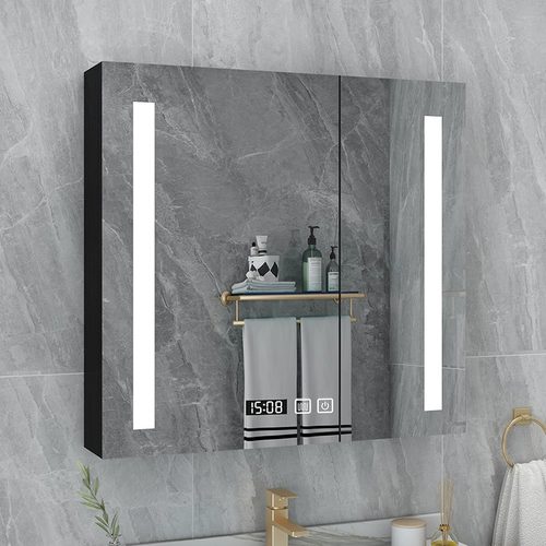 希尚浴室镜柜实木轻奢智能卫浴镜柜单独带灯卫生间挂墙式厕所储物