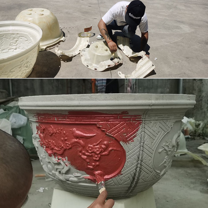 Circular pot mold plastic homemade circular large large large scale model balcony bowl building template