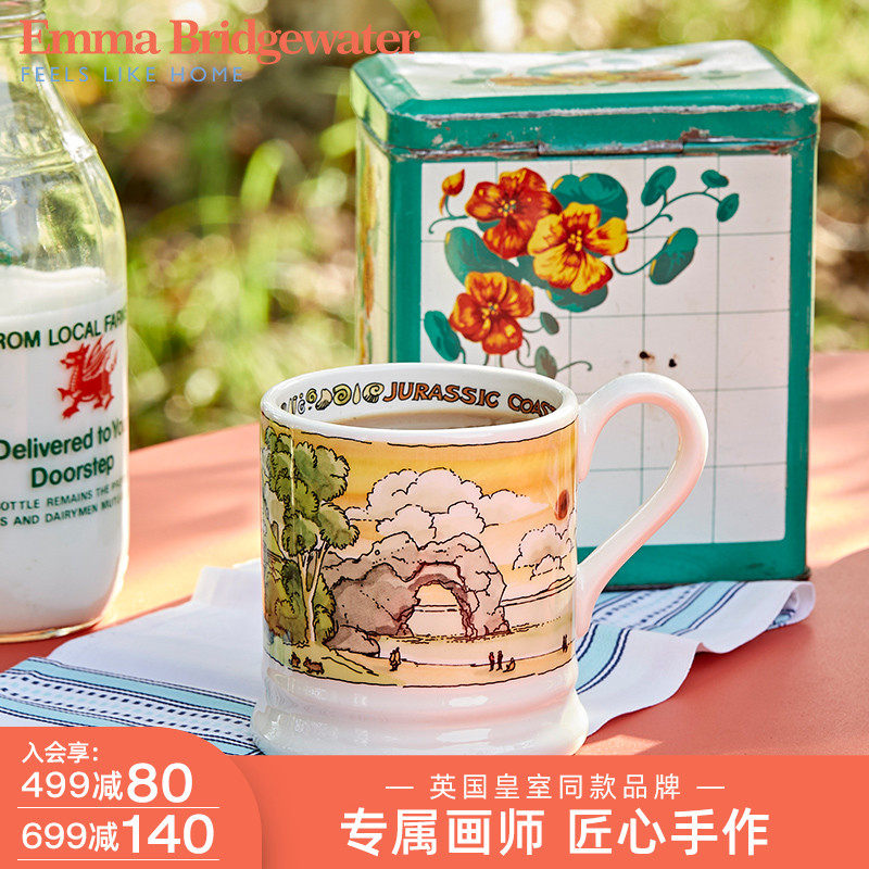 Emma Bridgewater Jurassic coastline Coastline Scenery MARK CUP HOME GLAZED DOWN COLOR CERAMIC WATER GLASS