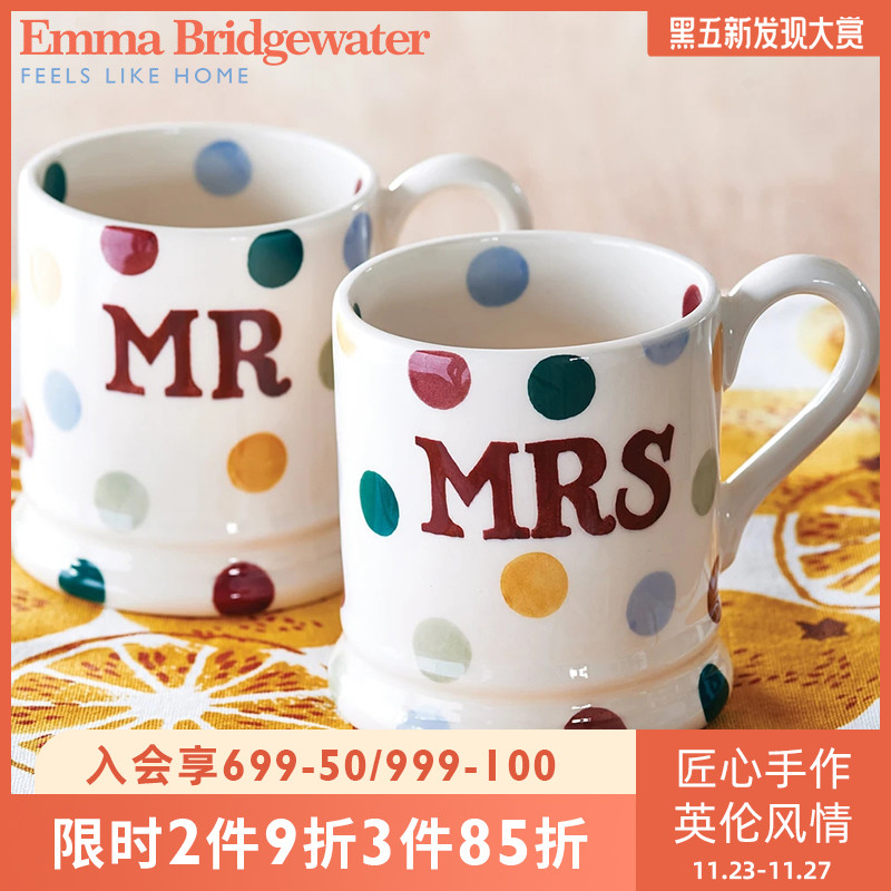 Emma Bridgewater couple Cup ceramic cup coffee cup polo point mug gift couple Cup