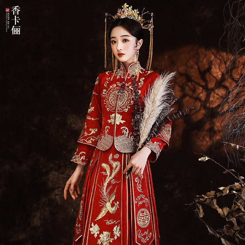 Xiuhe dress bride 2022 new wedding dress Chinese wedding dress slim toast dress female Xiuhe 2021 wedding dress